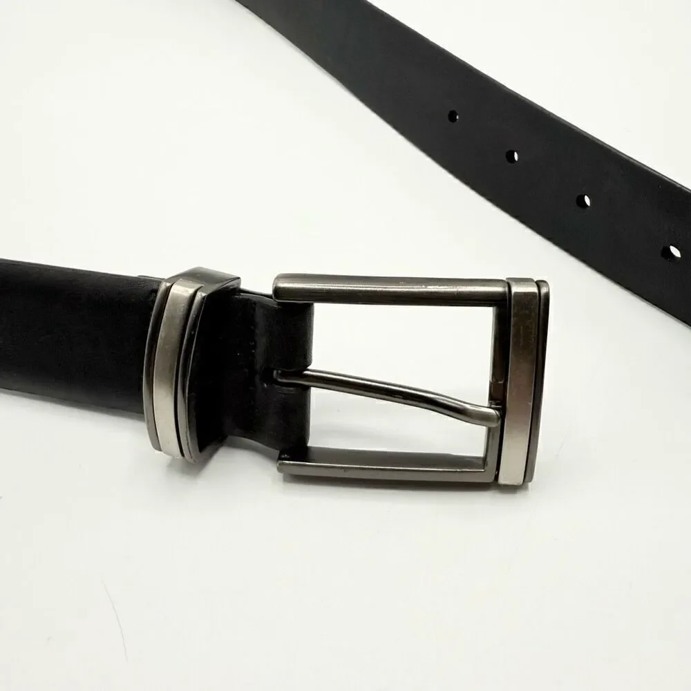 Murano 100% cow hide leather black belt - Men’s 38